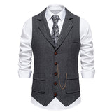 Mens Slim Fit Vintage Vest