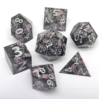 Resin Pointed Dice for Tabletop RPG
