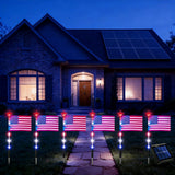 Solar American Flag Ground Stake Light