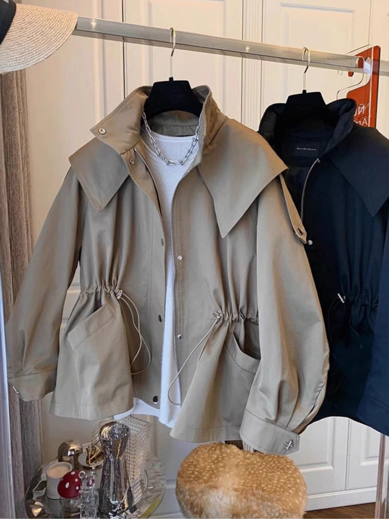Turtleneck zip-up jacket
