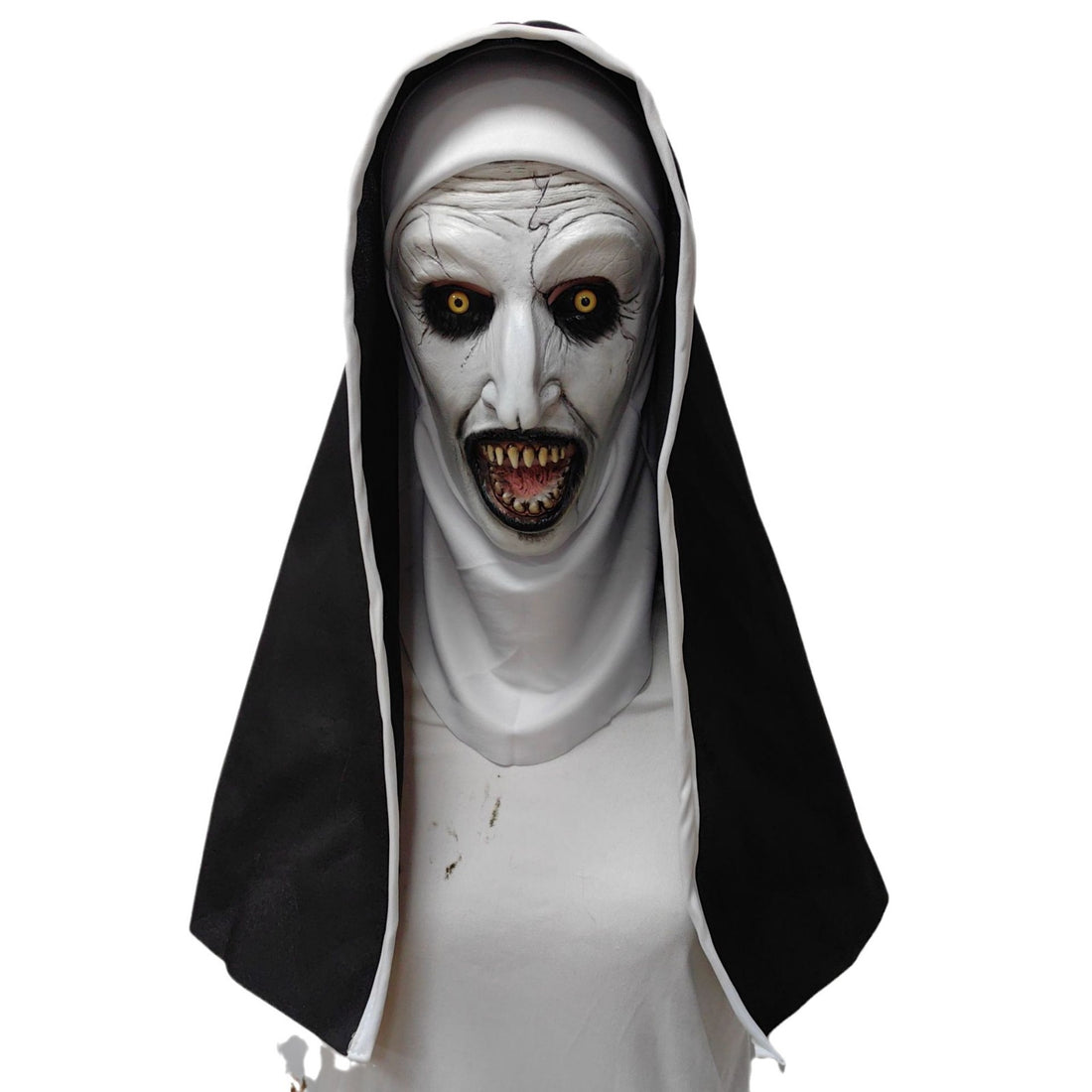 Horror Nun Latex Mask with Glow Effect