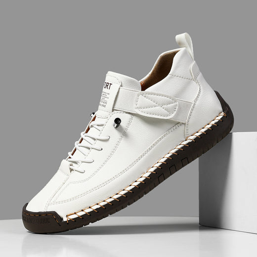 Handmade Stitched Flat Martin Boots for Men and Women
