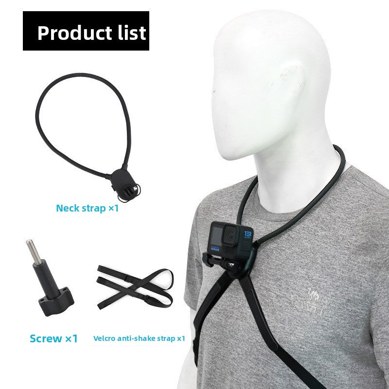 Sports camera mobile phone silicone hanging neck bracket