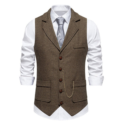 Mens Slim Fit Vintage Vest