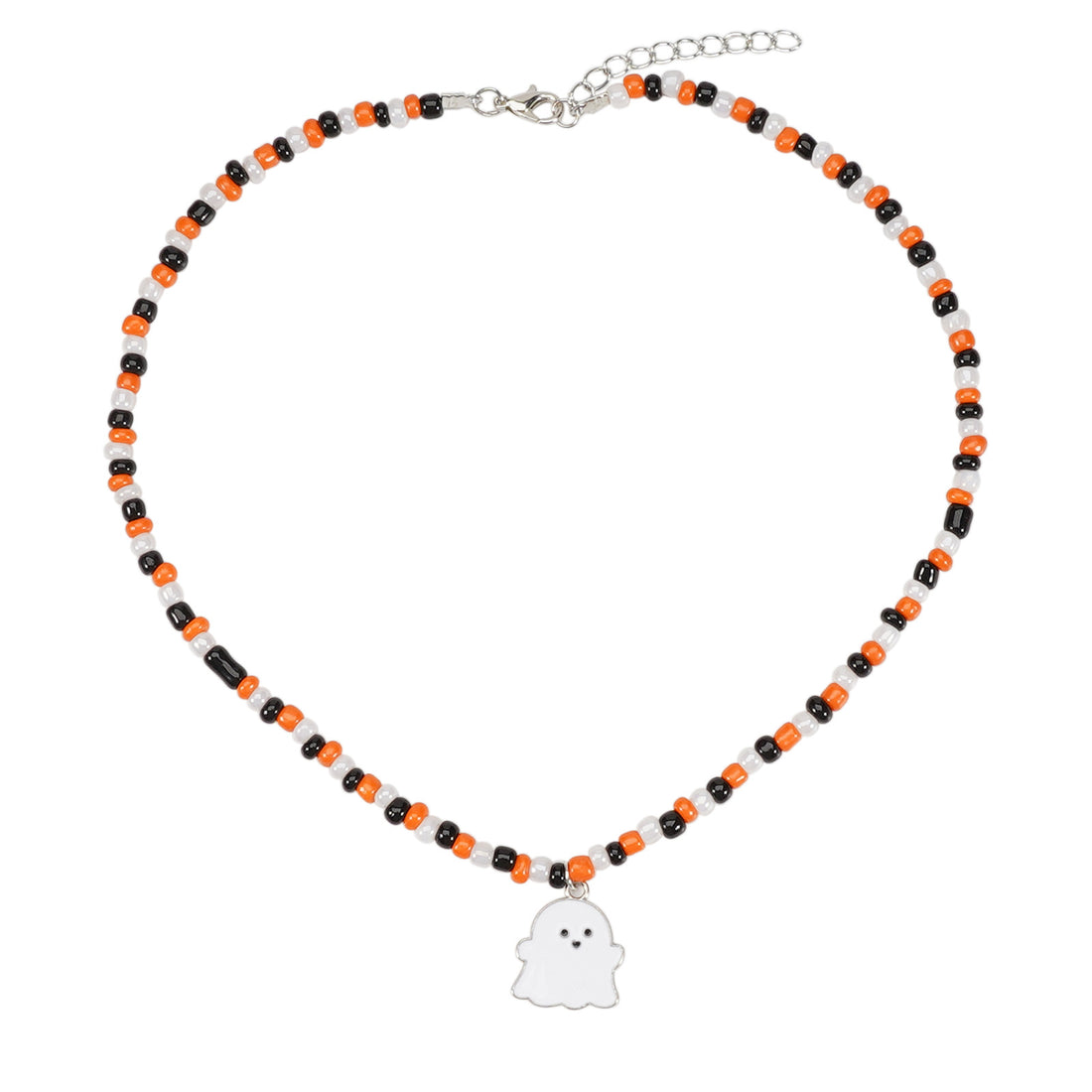 Handmade Halloween Ghost Pumpkin Pendant Necklace