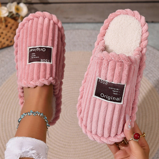 Womens Plush Winter Slippers