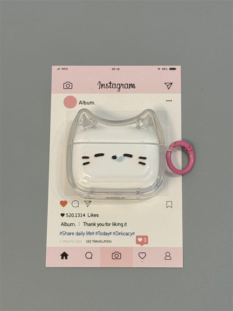 Cute Sleepy Cat AirPods Protective Case
