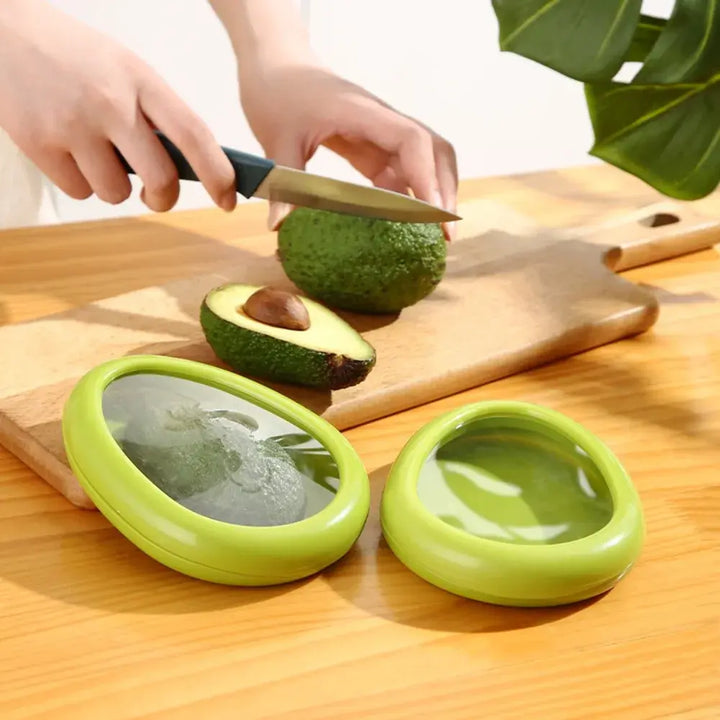 Vegetable sealed box shown in the avocado shape