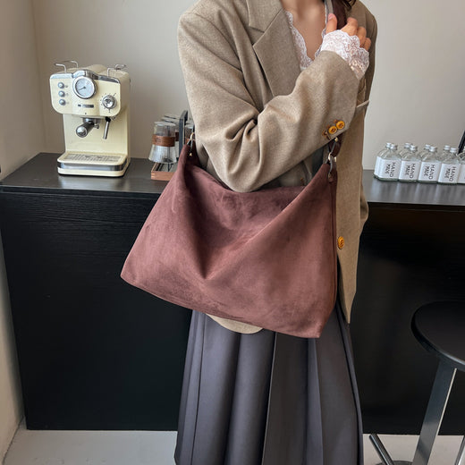 Retro Suede Shoulder Tote Bag product image 3