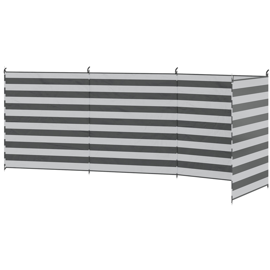540x150cm camping windbreak privacy screen with steel poles