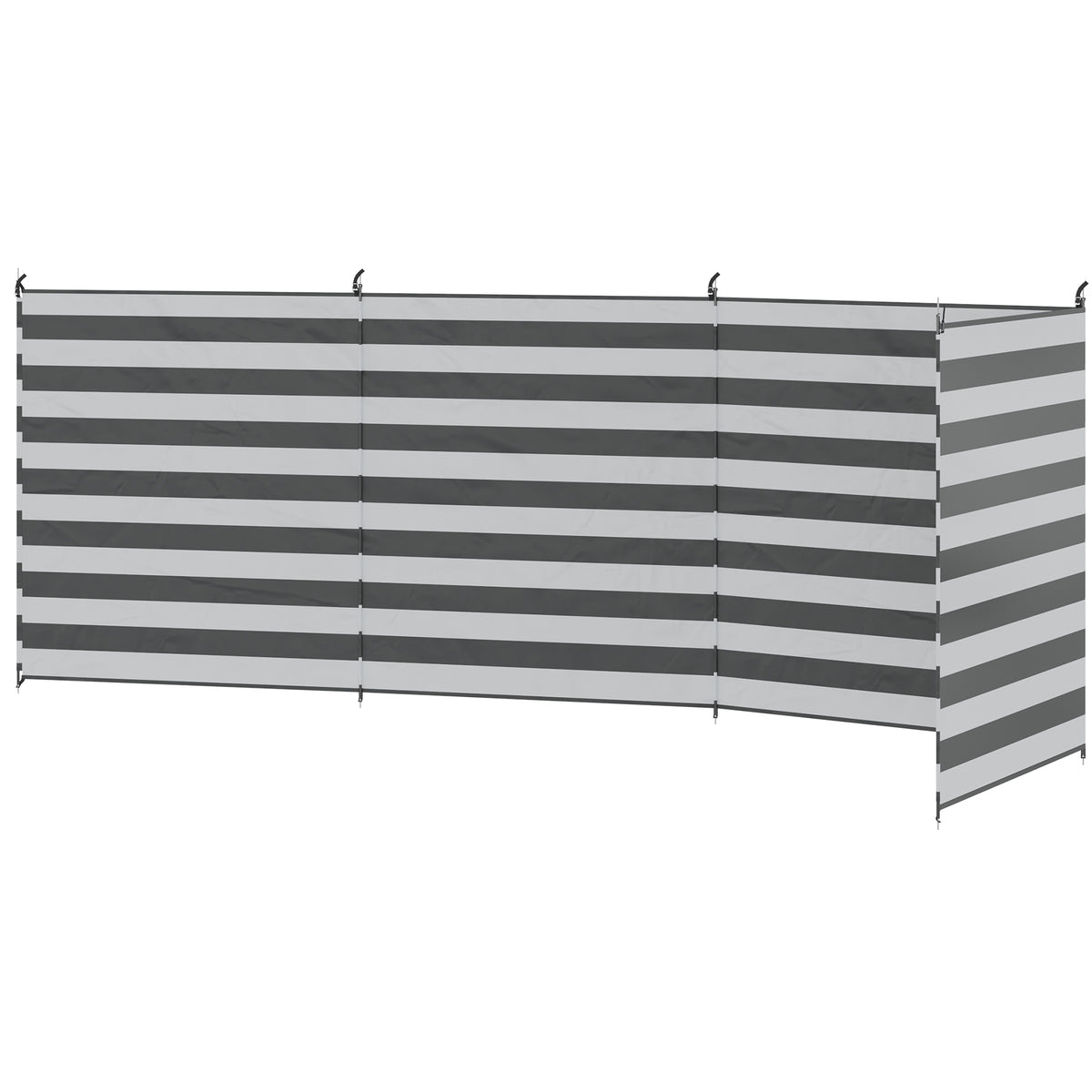 540x150cm camping windbreak privacy screen with steel poles