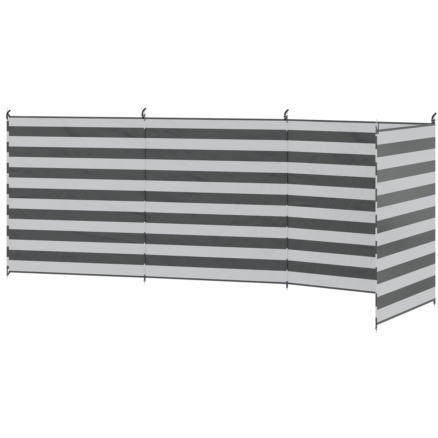 540x150cm camping windbreak privacy screen with steel poles