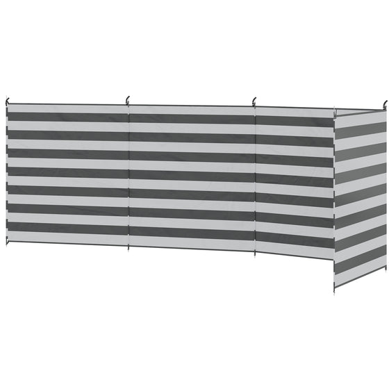 540x150cm camping windbreak privacy screen with steel poles