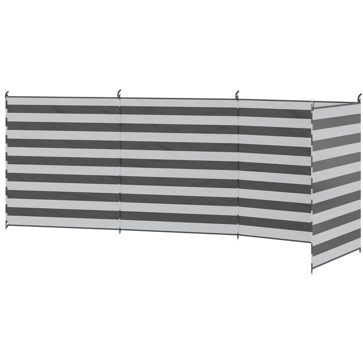 540x150cm camping windbreak privacy screen with steel poles