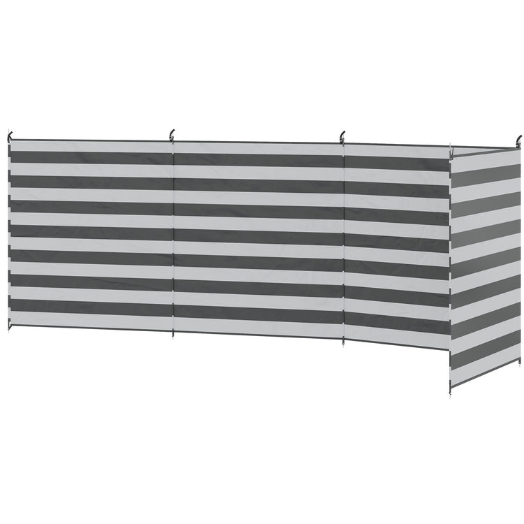 540x150cm camping windbreak privacy screen with steel poles