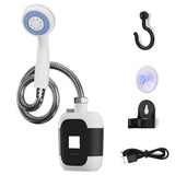 Portable Outdoor Shower with LED Light and Booster Pump