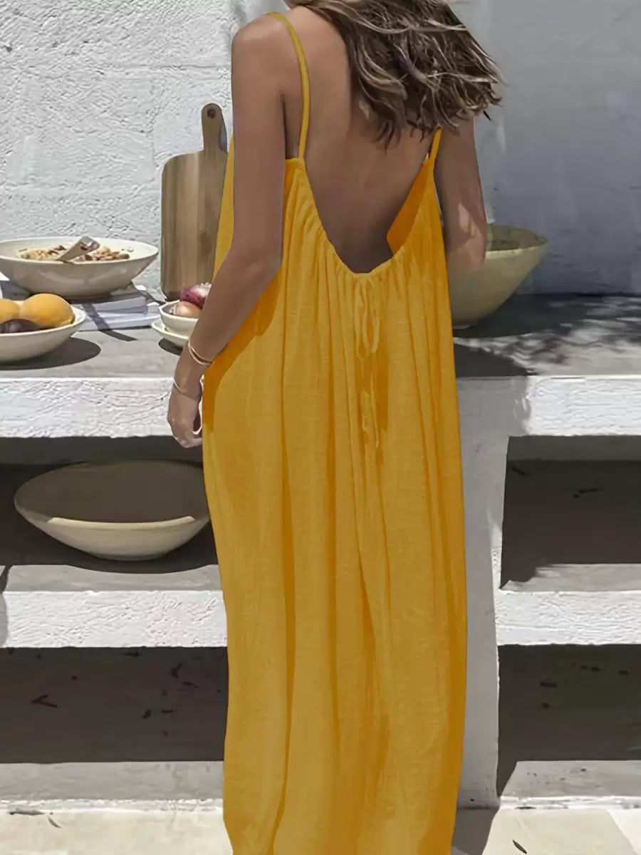 Strappy Backless Long Dress