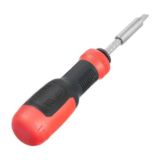 Red and black 13-in-1 multi-bit screwdriver