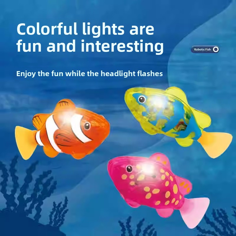 Electric Swimming Glow Sensor Fish Toy
