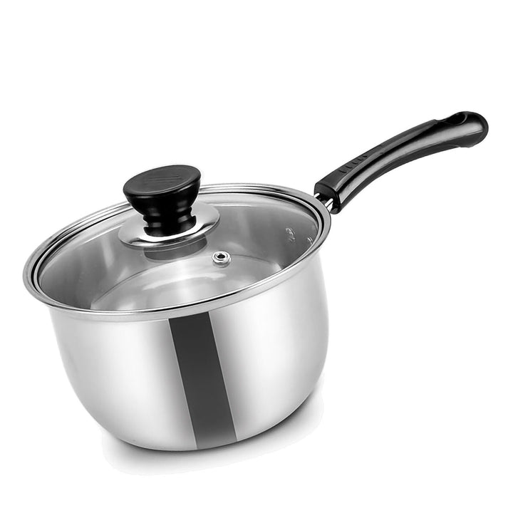 Induction cookware set stainless steel base detail