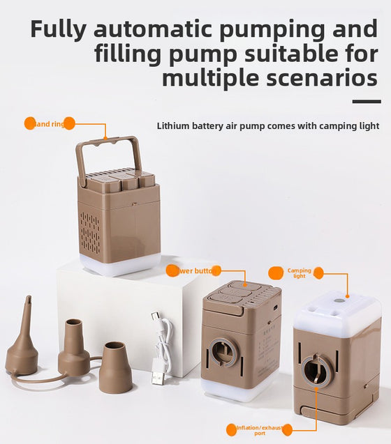 Portable Electric Air Pump with Camping Light Outdoor Lighting & Tools product image 6