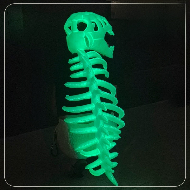 Glowing Dinosaur Skeleton Mask and Hat Set