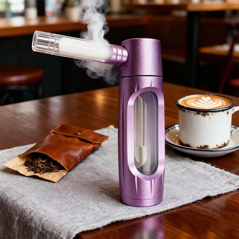 Metal Popular Water Pipe for Smoking Grass Pocket-Sized Bottles Travel Companion Dry Burning Herb Smoke Pipes Gadgets for Men