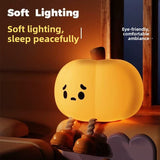 Pumpkin-shaped silicone pat light