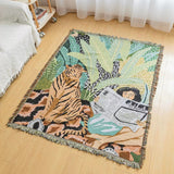 Cartoon Knitted Decorative Blanket