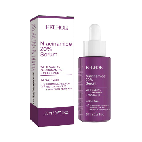 Niacinamide Serum bottle, front view