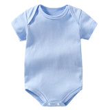 Solid-color short-sleeve hip-covering top