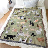Cartoon Knitted Decorative Blanket