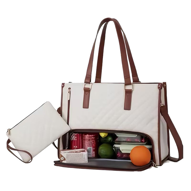 2-in-1 Insulated Lunch Tote Bag