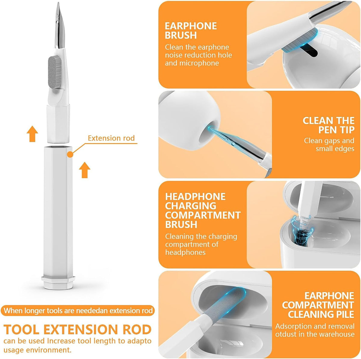 Cleaning kit brush for AirPods and earbuds