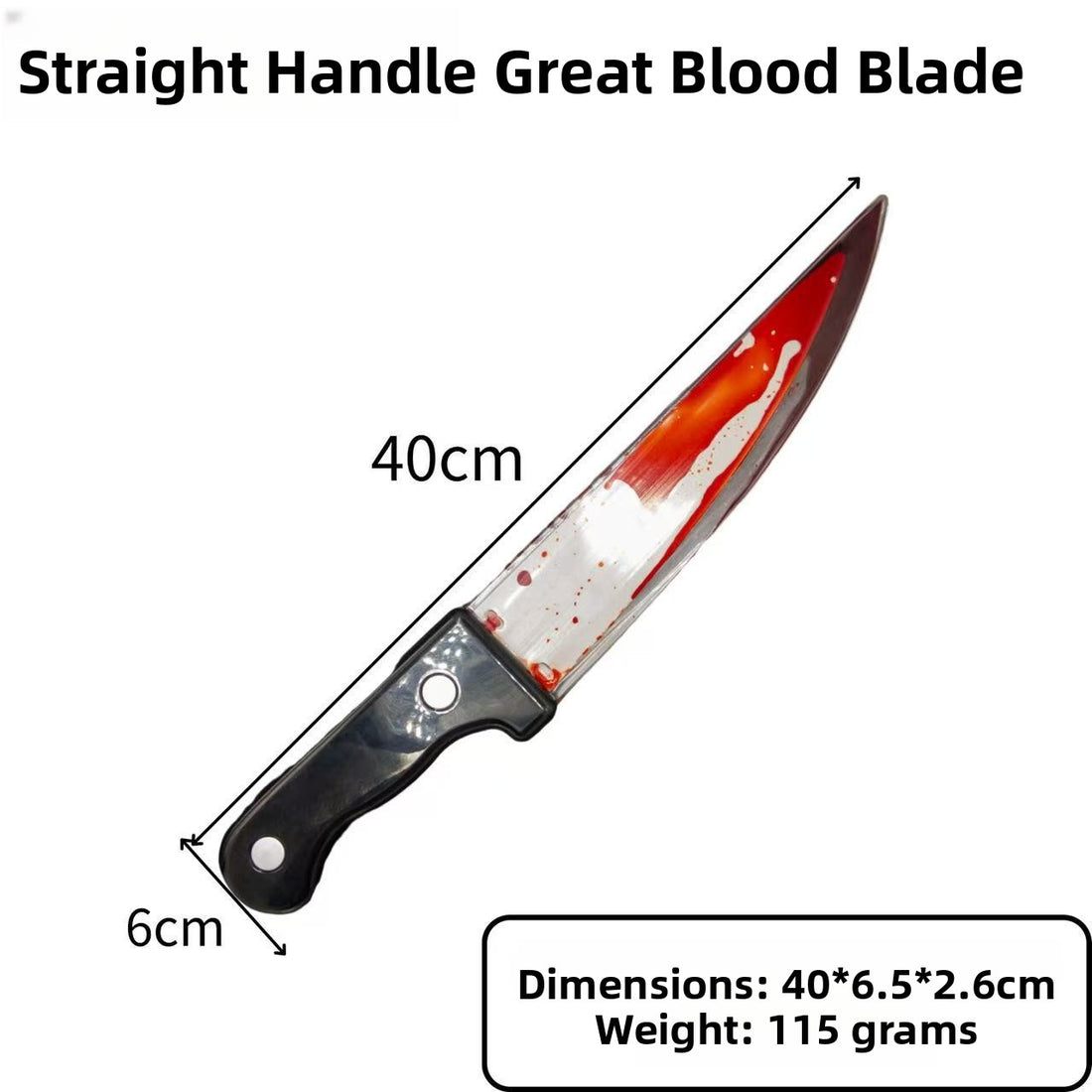 Halloween Simulation Bleeding Knife Prop Horror Fake Blood Zombie Makeup Toy