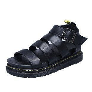 New Design Womens Flat Roman Sandals Thick Hollow Out Sandals