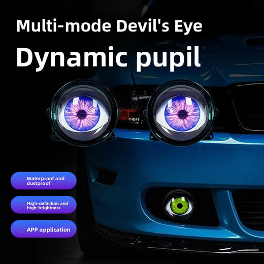 Devil Eye LED Headlights Multi Mode Universal Car Motorcycle Lights