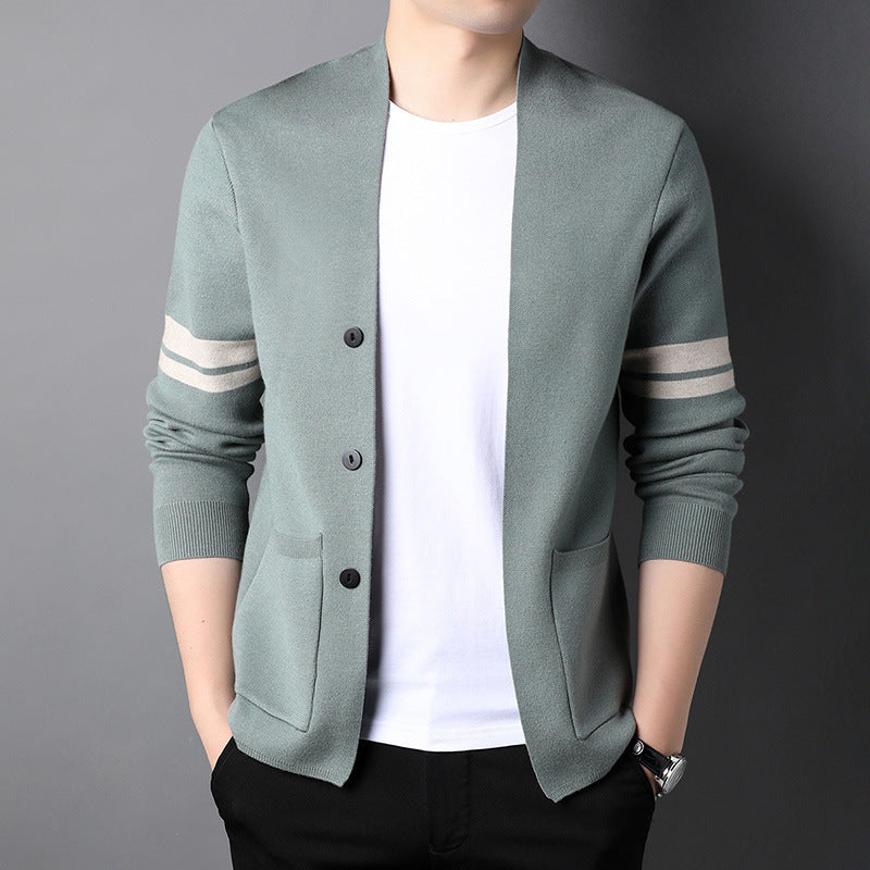 Men's thin knitted cardigan