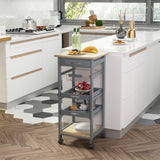 Rolling Kitchen Island Cart With Storage