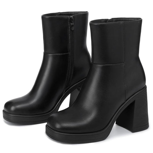 Thick Platform Heeled Boots