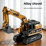 Alloy Hand-Cranked Construction Vehicle Toy Set