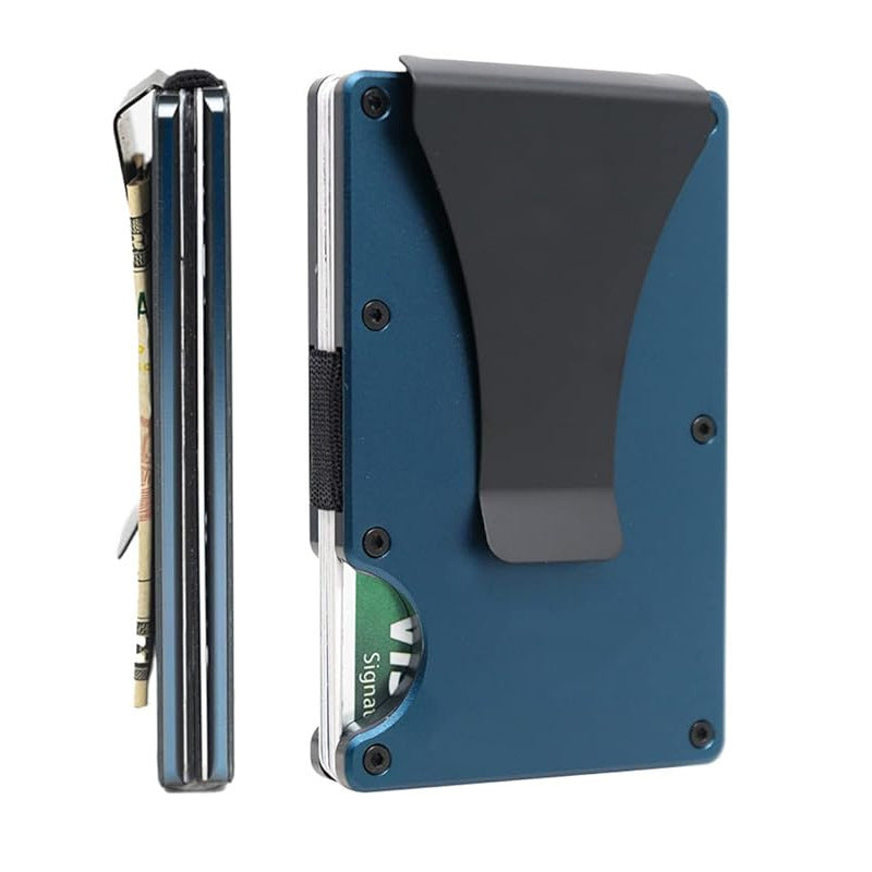 Ultra-Thin Aluminum RFID Blocking Metal Card Holder Case for Men