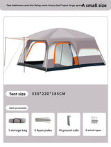 Automatic Two Room Camping Tent for Family Outdoor Use