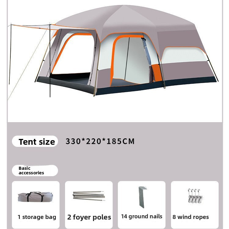 Outdoor Camping Tent Two Rooms