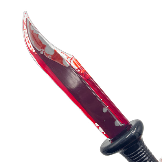 Halloween Simulation Bleeding Knife Prop Horror Fake Blood Zombie Makeup Toy