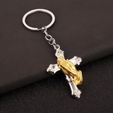 Zinc Alloy Personalized Keychain Cross