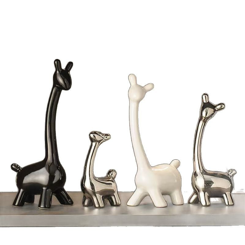 Family of Four Deer Porcelain Home Decor