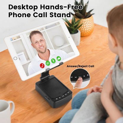 Foldable Phone Stand with Wireless Speaker & Power Bank