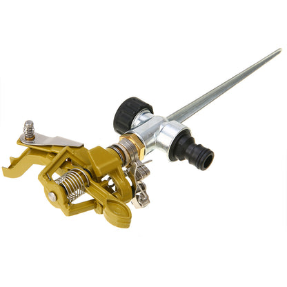 Garden sprinkler connected to standard garden hose