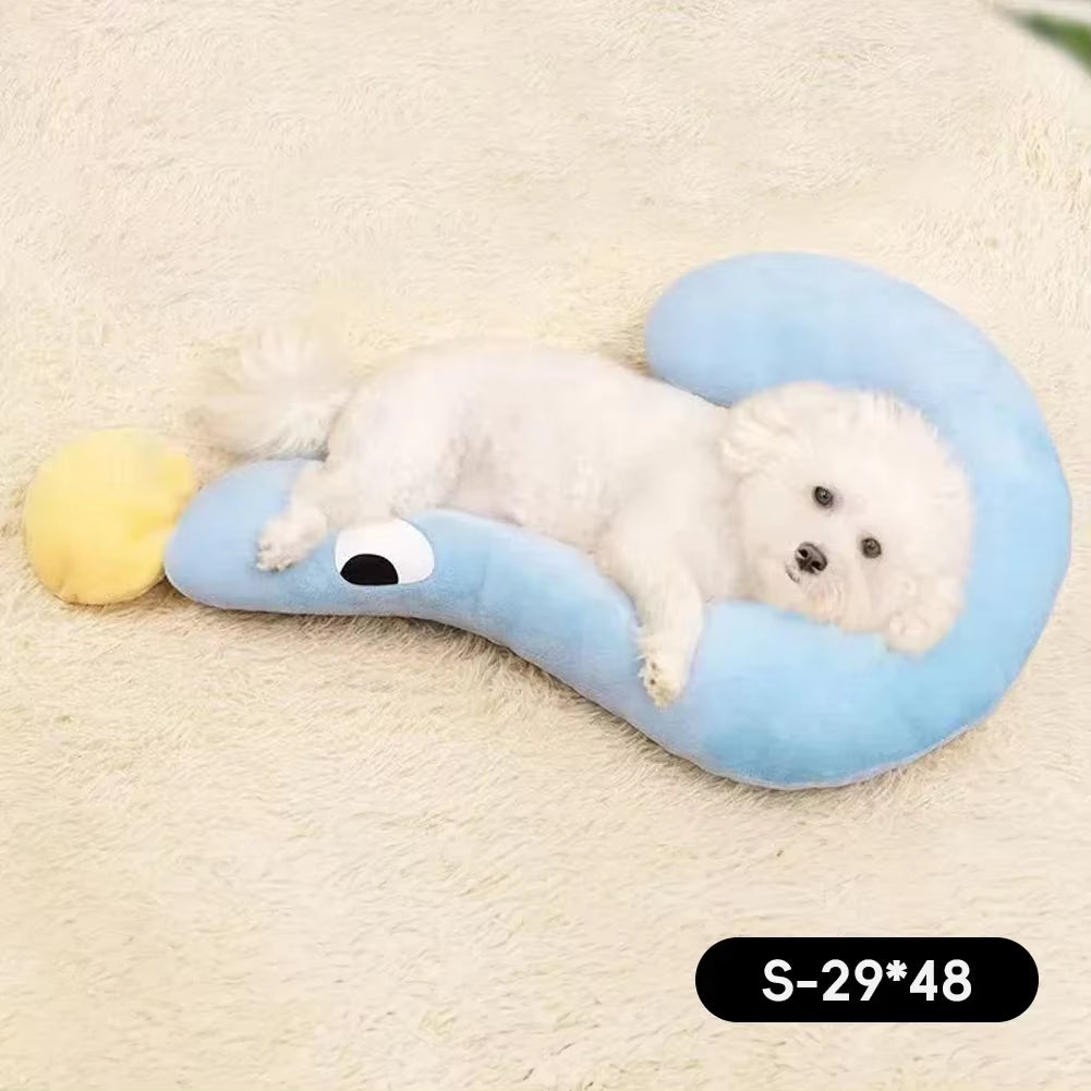 Cute Pet Little Pillow U-Shaped Neck Protector Deep Sleep for Puppy Kitten Pillow Dog Cat Headrest Sleeping Pillow Pet Supplies